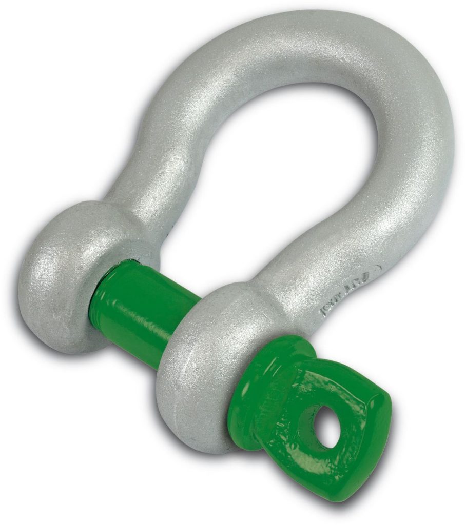 Green Pin Bow Shackle 28mm HL 8.5T - The Loggers Shop