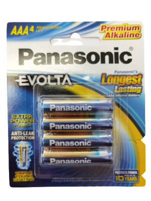 Panasonic Evolta AAA Batteries 4 Pack