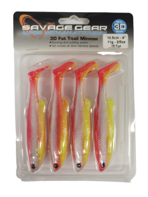Savage T-Tail Softbait Lure 4 Pack