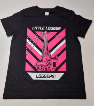Little Logger Hauler Tshirt - Black / Pink